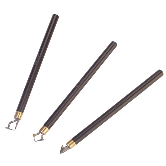 3-Piece Tungsten Steel Carving Tools Set
